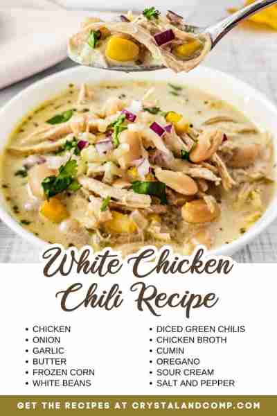 🐔 WHITE CHICKEN CHILI RECIPE This soup will warm you up and comes together fast! 🧡 PRINTABLE RECIP...