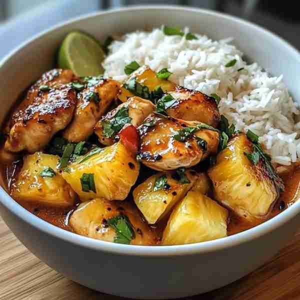 🍍 Pineapple Teriyaki Chicken with Sticky Rice 🍗🍚 🧄 Ingredients: 🍗 For the Chicken: 500g (1 lb)...