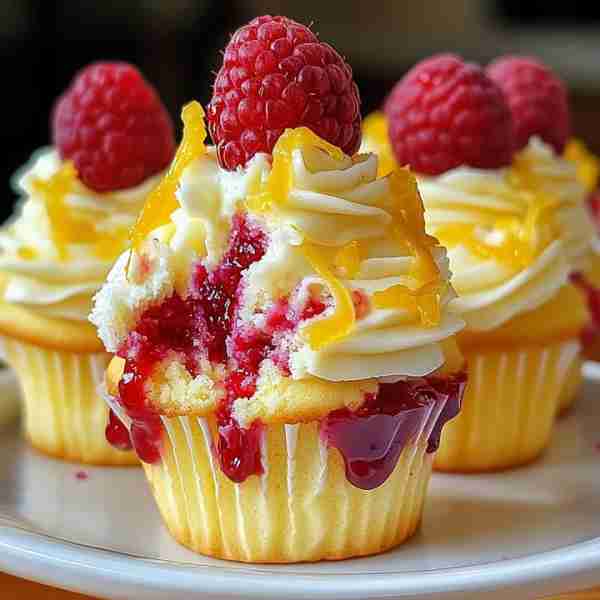 Raspberry Lemon Heaven Cupcakes 🍋 Ingredients: For the Cupcakes: 1 ½ cups all-purpose flour 1 teasp...