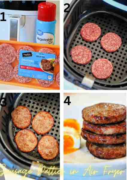 Sausage patties in air fryer PLUS eggs in the same basket makes the best air fryer breakfast ever!!...
