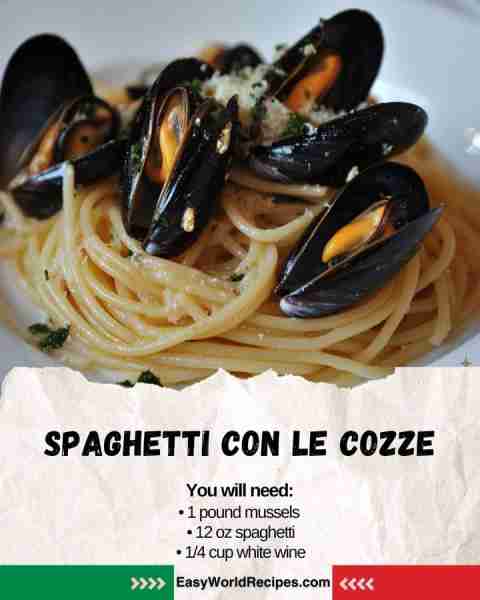 🇮🇹 Spaghetti con le Cozze (Spaghetti with Mussels) 🖤🍝✨ A coastal classic – simple, flavorful, and...