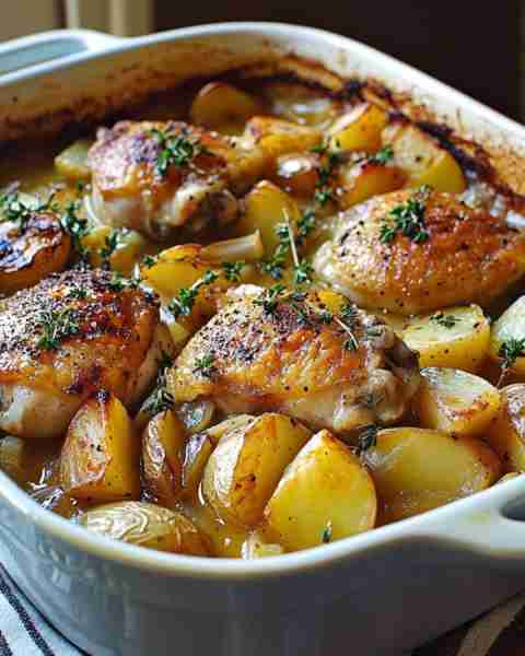 **French-Style Chicken & Potatoes** 🇫🇷🍗🥔 Rustic, creamy, and full of flavor—this **French-Style Ch...