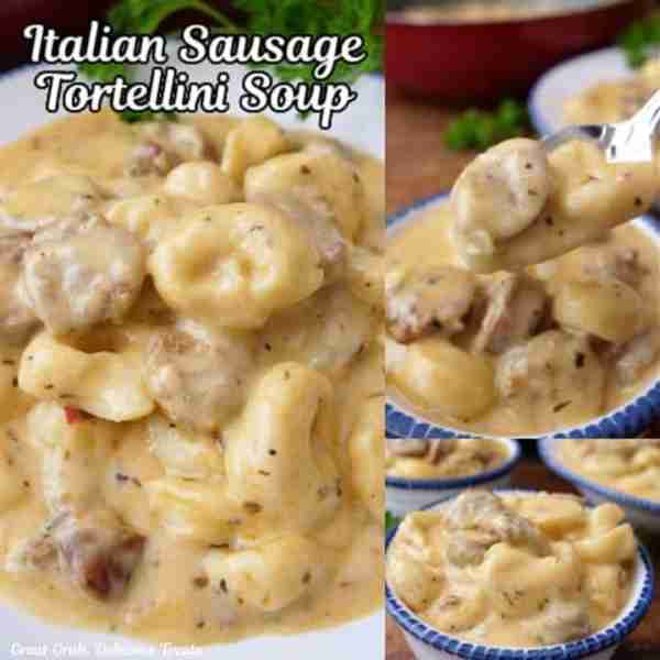 💖🤍💚 Italian Sausage Tortellini Soup! 🥄🥣 Rich & flavorful, loaded with cheese tortellini, sausag...