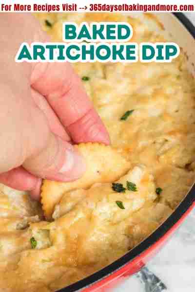 Baked Artichoke Dip 😍 https://www.365daysofbakingandmore.com/baked-artichoke-dip/