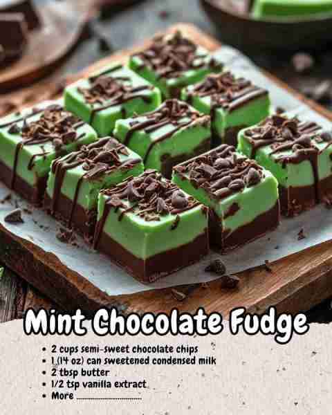 Mint Chocolate Fudge is a decadent, no-bake treat layered with rich chocolate and a cool, creamy min...