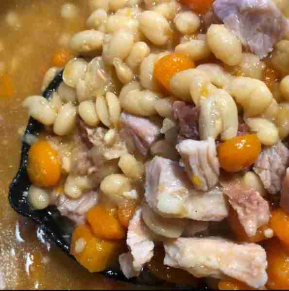 Hearty Ham & Bean Soup Ingredients: 2 cups cooked white beans (or 1 can, drained) 1½ cups cooked ham...