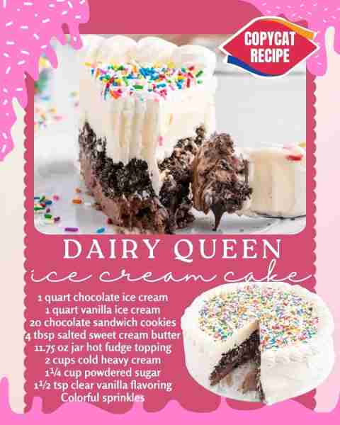 COPYCAT DAIRY QUEEN ICE CREAM CAKE!🍦 🍦 1 quart chocolate ice cream 🍦 1 quart vanilla ice cream 🍦...