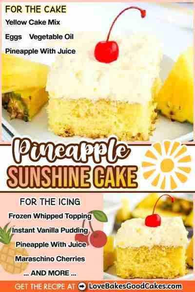 RECIPE - https://www.lovebakesgoodcakes.com/pineapple-sunshine-cake/ This Pineapple Sunshine Cake is...