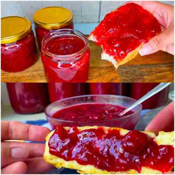 Strawberry jam with 1.5 kg of strawberries lasts for at least 1 year! ...