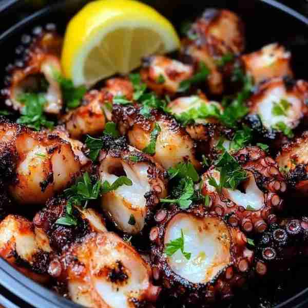 Grilled Octopus with Lemon and Herbs Ingredients: 1 lb octopus (fresh or thawed) 2 tablespoons olive...
