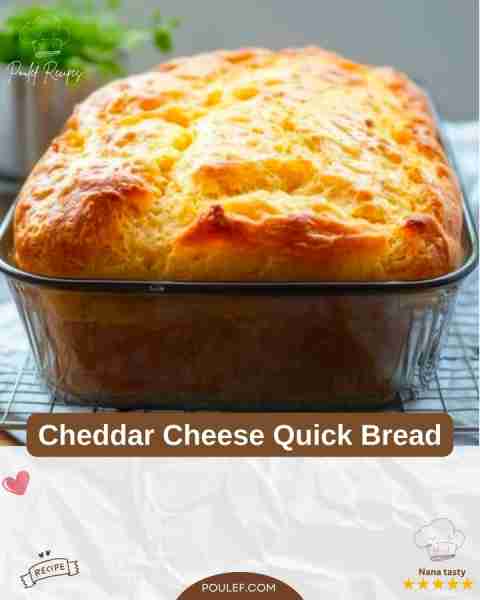 Cheddar Cheese Quick Bread Ingredients: 2 cups all-purpose flour 4 teaspoons baking powder 1 tablesp...