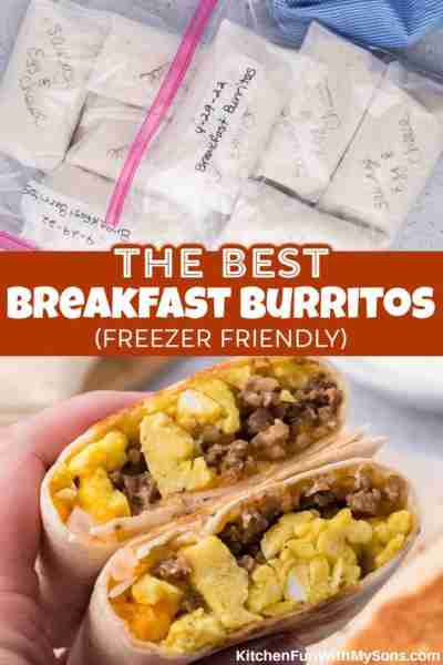 Full Recipe 👇 Breakfast Burritos -Freezer Friendly - Perfect for On-The-Go! My kids LOVE these and...