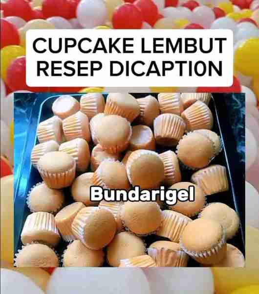 Resep Cupcake Lembut Bahan 2 butir telur 10g gula putih (untuk kuning telur) 22g gula putih (untuk...