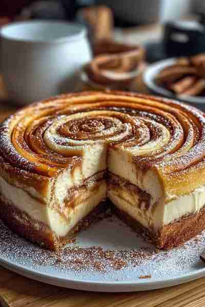 Cinnamon Roll Honeybun Cheesecake ❤❤ Ingredients: For the Crust: 2 cups graham cracker crumbs 1/4 cu...