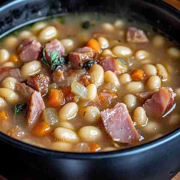 Bean and Ham Hock Soup 🍴 Serves: 6 ⏱️ Prep Time: 10 mins | Cook Time: 2.5 hours ✅ Ingredients: 1 l...
