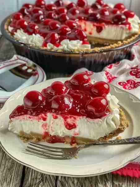 Easiest No-Bake Cherry Cheesecake Ingredients 1 graham cracker pie crust 1 pkg softened cream cheese...