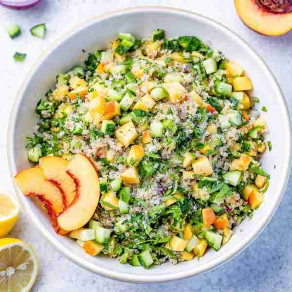 Nectarine Quinoa Tabbouleh... I completely adore a bright flavor-packed Tabbouleh – and this is one...