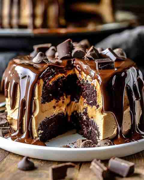 Chocolate Peanut Butter Ooey Gooey Cake 🍫🥜 Get ready for the ultimate indulgence! This Chocolate P...