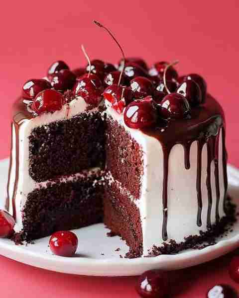 I was feeling eager today and decided to make a delightful Black Forest Cake! 🍒🍫🎂 The kitchen was...