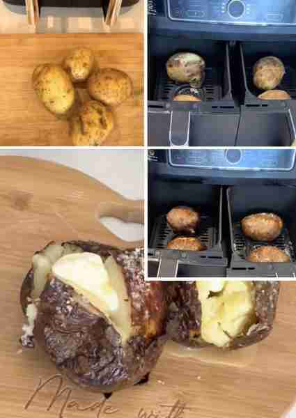 DOES ANYONE HERE ACTUALLY EAT 😍 JACKET POTATOES 🔥 Ingredients 4 baking potatoes 1 tbsp olive oil 1...