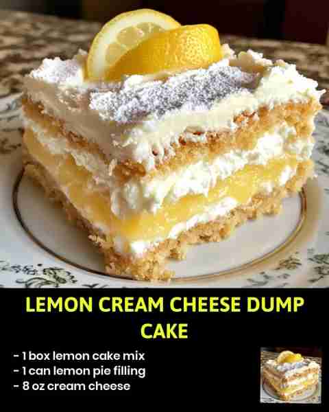 Lemon Cream Cheese Dump Cake If you're looking for a delicious and easy dessert to make, then this L...