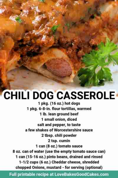 RECIPE - https://www.lovebakesgoodcakes.com/chili-dog-casserole/ This Chili Dog Casserole is a spin...