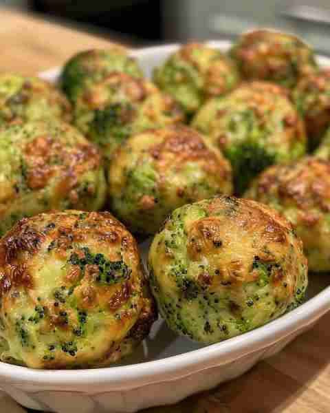 🧀 Baked Broccoli Cheese Balls Ingredients: • 2 cups cooked broccoli, finely chopped • 1 ½ cups shre...
