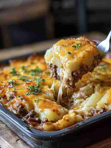 🥔 Loaded Potato & Meatloaf Casserole 🧀 This dish tastes like meatloaf and cheesy mashed potatoes h...