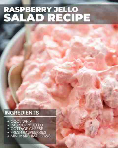 Recipe ➡️ https://dashofsanity.com/raspberry-jello-salad/ Made with just a few ingredients, this cla...