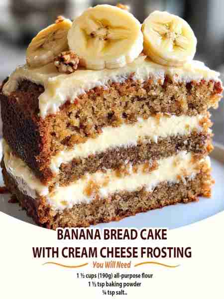 Make the Best Banana Bread Cake with Cream Cheese Frosting For the Banana Cake: 2 cups all-purpose...