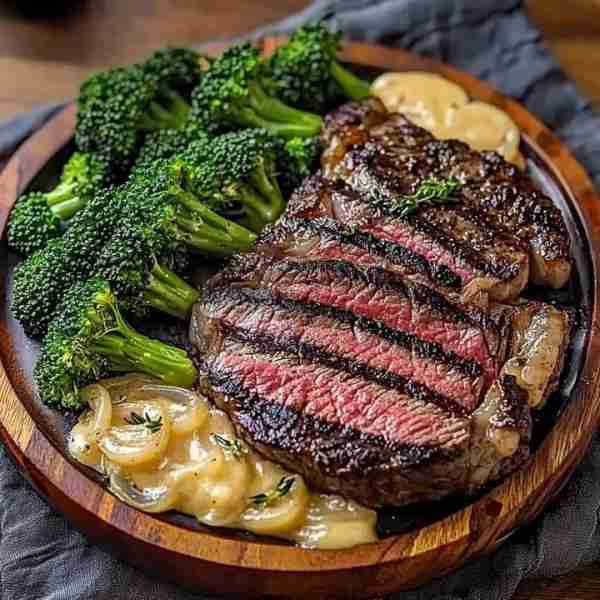 🍽️ Heart-Shaped Grilled Steak with Broccoli 🥩 A beautiful and flavorful steak paired with tender, p...