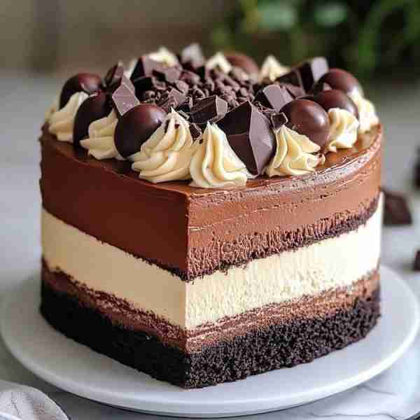 🍫 Triple Chocolate Mousse Cake 🍰
