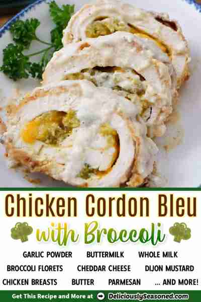 Chicken Cordon Bleu with Broccoli! 🥦🧀 Tender, juicy chicken, fresh broccoli and sharp cheddar chee...