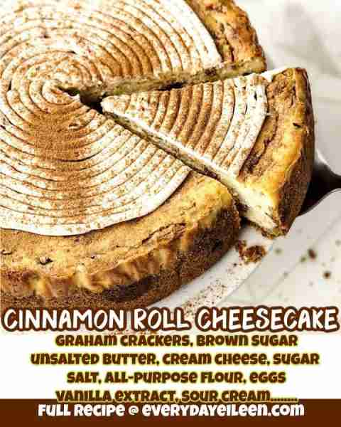 Cinnamon Roll Cheesecake, all the flavors in the classic breakfast roll in a cheesecake! https://www...