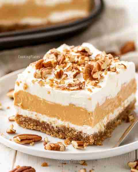 🍮 Butterscotch Lush 🍮 Ingredients: Crust: 1 ½ cups graham cracker crumbs 1/2 cup melted butter Cre...