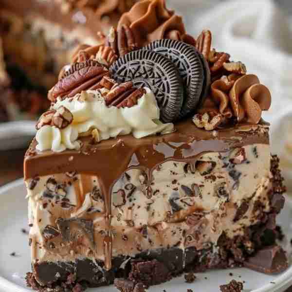 Luscious No-Bake German Chocolate Cheesecake Delight Ingredients: 1 1/2 cups chocolate cookie crumbs...