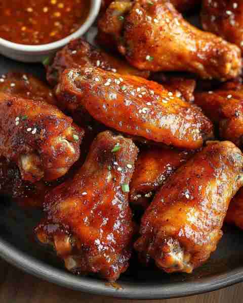 Sweet and Spicy Korean Chicken Wings Ingredients: 1 kg (2.2 lbs) chicken wings Salt and pepper to ta...
