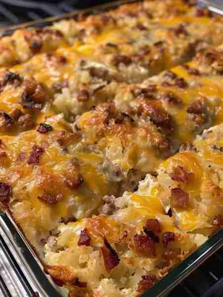 Sausage, Egg and Cream Cheese Hashbrown Casserole 😋😍 Ingredients 8 Large eggs 2 C. Milk 2 lb. Brea...