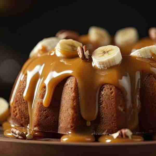 Caramel banana rum cake combines the flavors of banana, caramel, and a touch of rum for a moist and...