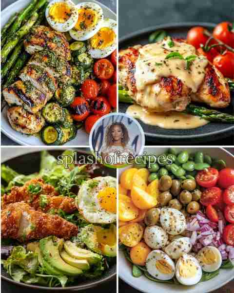 Pesto Chicken & Roasted Zucchini 🍗🌿 ✅ Ingredients: Grilled chicken breast (coated in basil pesto)...