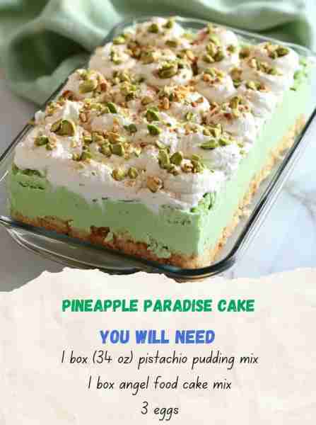 Get ready for a tropical delight with this Pineapple Paradise Cake! It's a refreshing dessert that's...