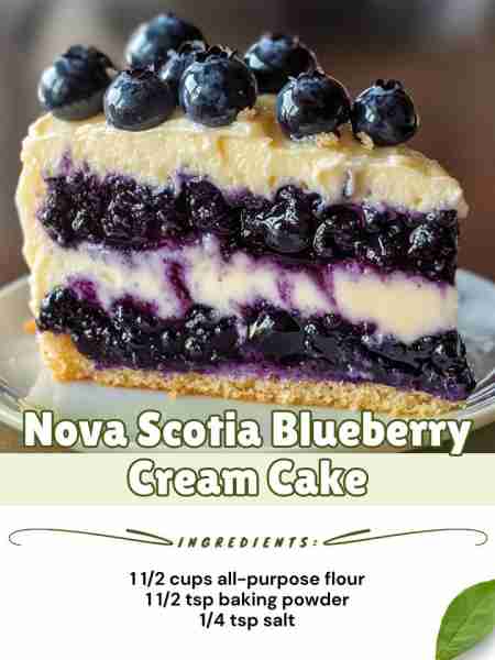 Nova Scotia Blueberry Cream Cake