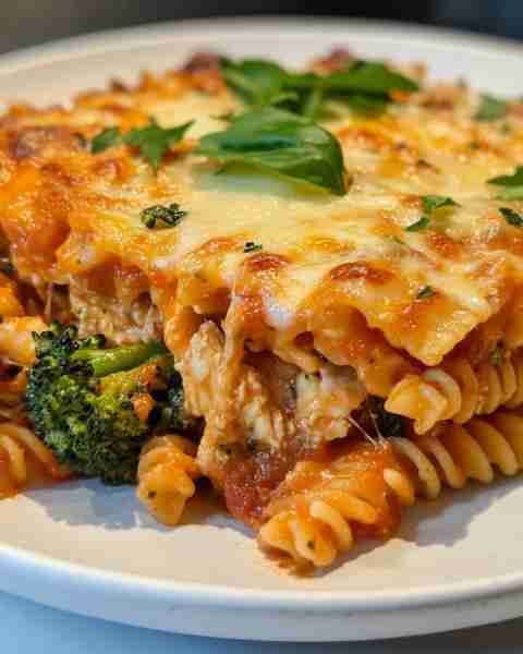 Cheesy Chicken and Broccoli Pasta Bake Ingredients: Pasta: 12 oz (340 g) penne or any short pasta of...