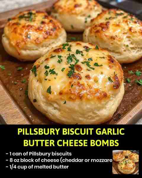 Pillsbury Biscuit Garlic Butter Cheese Bombs Get ready to indulge in these mouthwatering Pillsbury B...