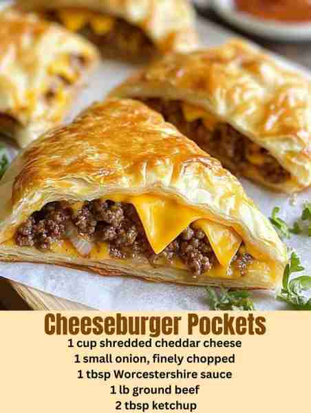 Cheeseburger Pockets My mom made this 😍 , y'all help me make her day with compliments ...Be kind ❤️...