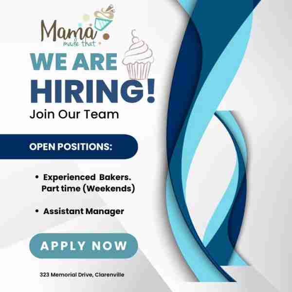 Seeking Part time experienced bakers with weekend availability & management position.