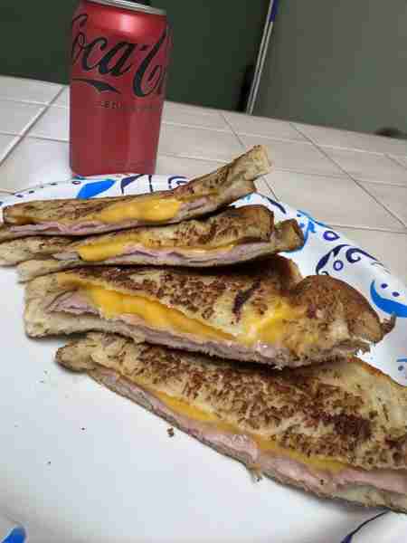 I like to put ham on my grilled cheese