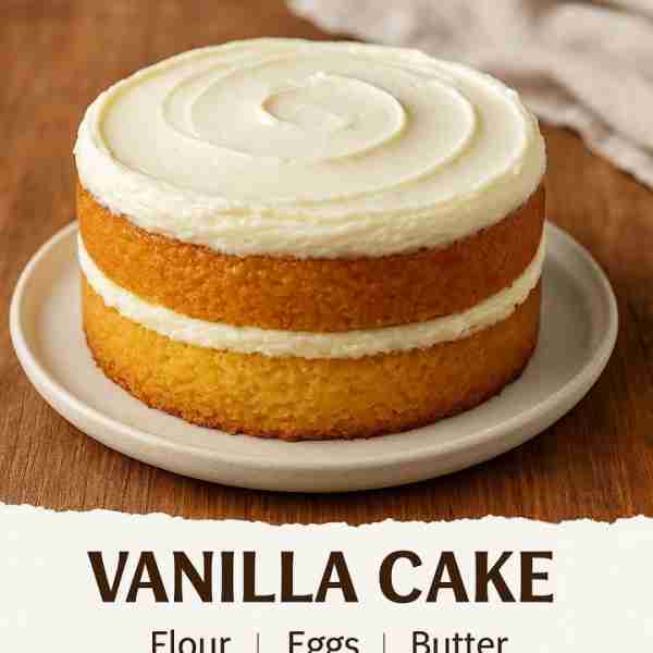 CLASSIC VANILLA CAKE 🎂 Ingredients: 2 ½ cups all-purpose flour 2 ½ tsp baking powder ½ tsp salt ¾...