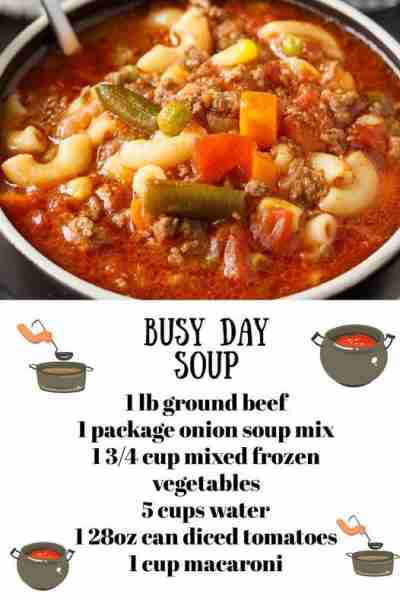 BUSY DAY SOUP!!! https://www.simplystacie.net/2018/09/busy-day-soup/