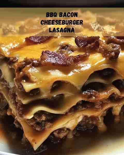 🍔BBQ Bacon Cheeseburger Lasagna Ingredients: - 1 lb ground beef - 1 onion, chopped - 1/2 cup BBQ sa...